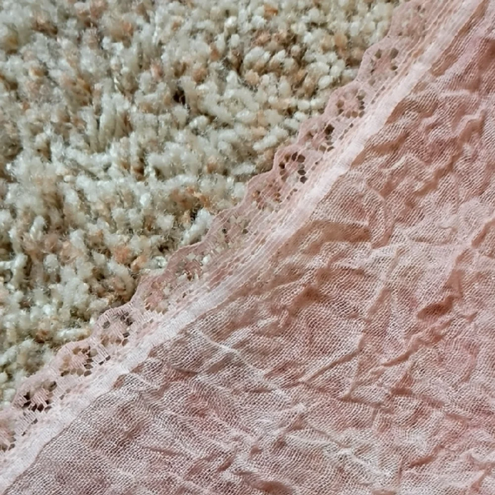 Light Pink Lace-Trim Scarf Wrap - Women's Accessories